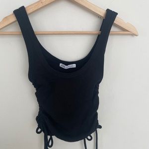 Zara black cotton tank